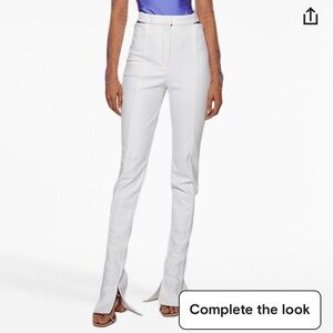 Mugler Bonded Cut Out Flared Trousers - SIZE 36 - White